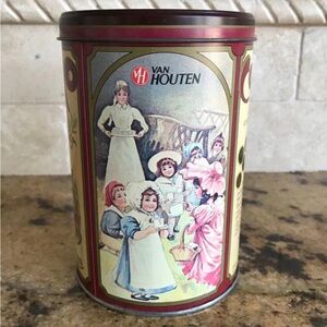 Vintage 1980's Van Houten Cocoa Original Factory Sealed in Tin